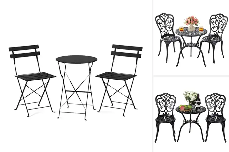 Detailed view of Best Black Bistro Sets for a Stylish Outdoor Space