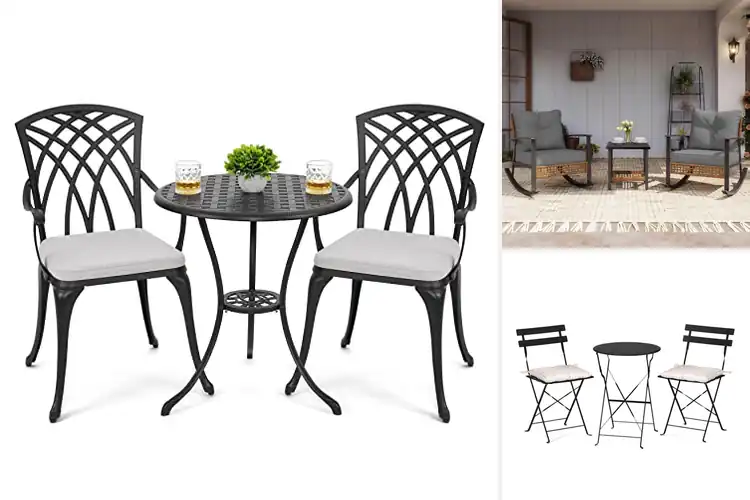 Detailed view of Best Cushioned Bistro Sets for Stylish Outdoor Comfort