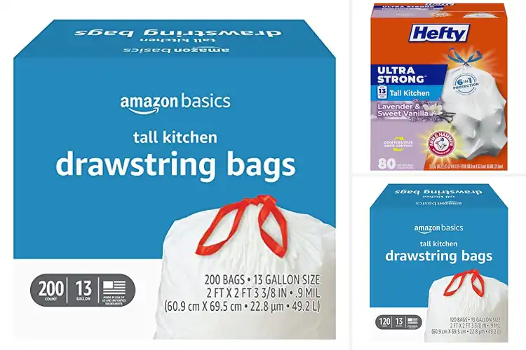 Detailed view of Best Drawstring Trash Bags
