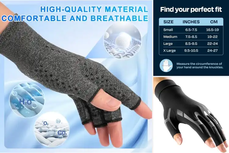 Detailed view of Best Fingerless Compression Gloves