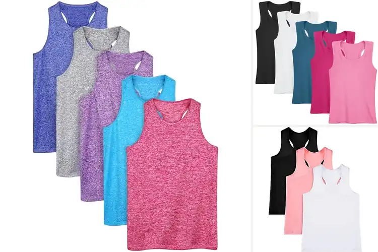 Detailed view of Best Girls Athletic Tank Tops
