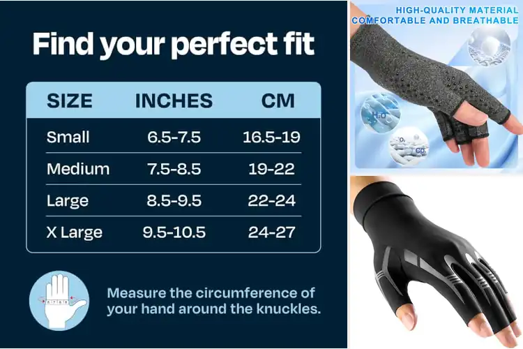 Detailed view of Best Hand Pain Relief Gloves