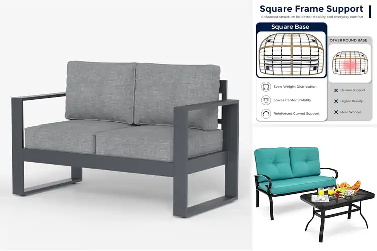 Detailed view of Best Heavy-Duty Outdoor Loveseats