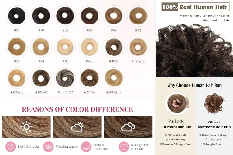 Detailed view of Best Human Hair Bun Extensions: Instant Volume & Style