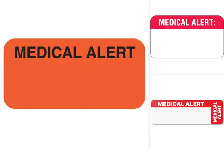 Detailed view of Best Medical Alert Stickers