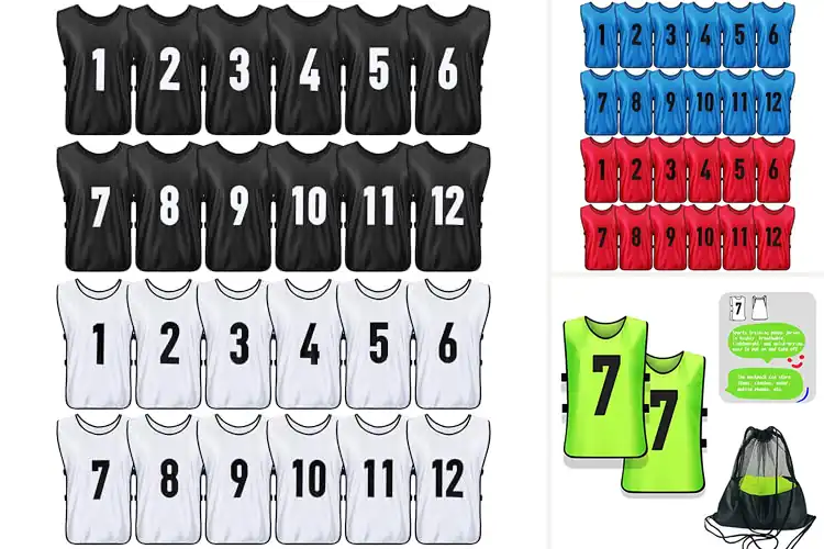 Detailed view of Best Numbered Soccer Bibs