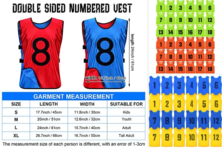 Detailed view of Best Reversible Practice Bibs for Peak Performance
