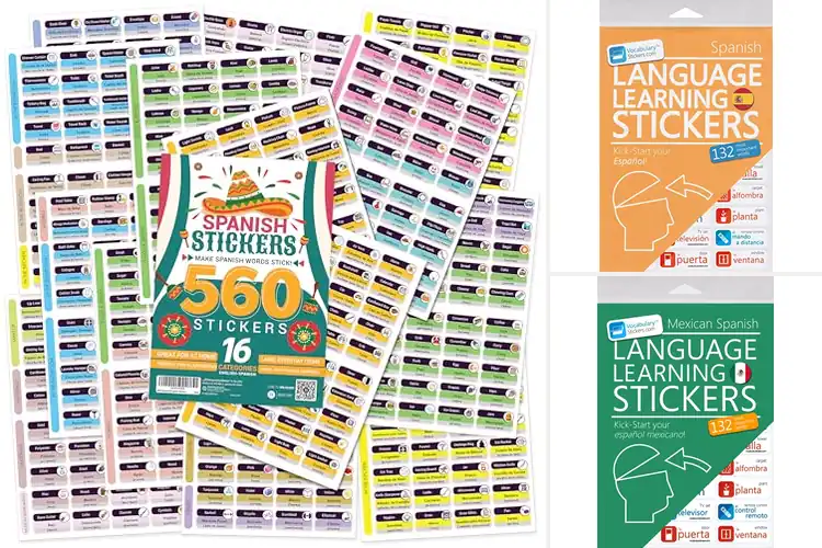 Detailed view of Best Spanish Vocabulary Stickers