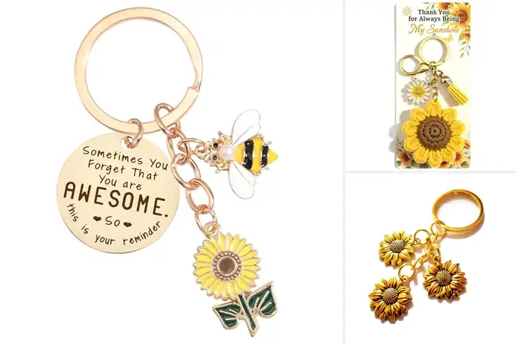Detailed view of Best Sunflower Keychains For Handbags